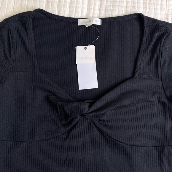 Ultra Flirt Twist-Front Short-Sleeve Tee - Picture 4 of 7